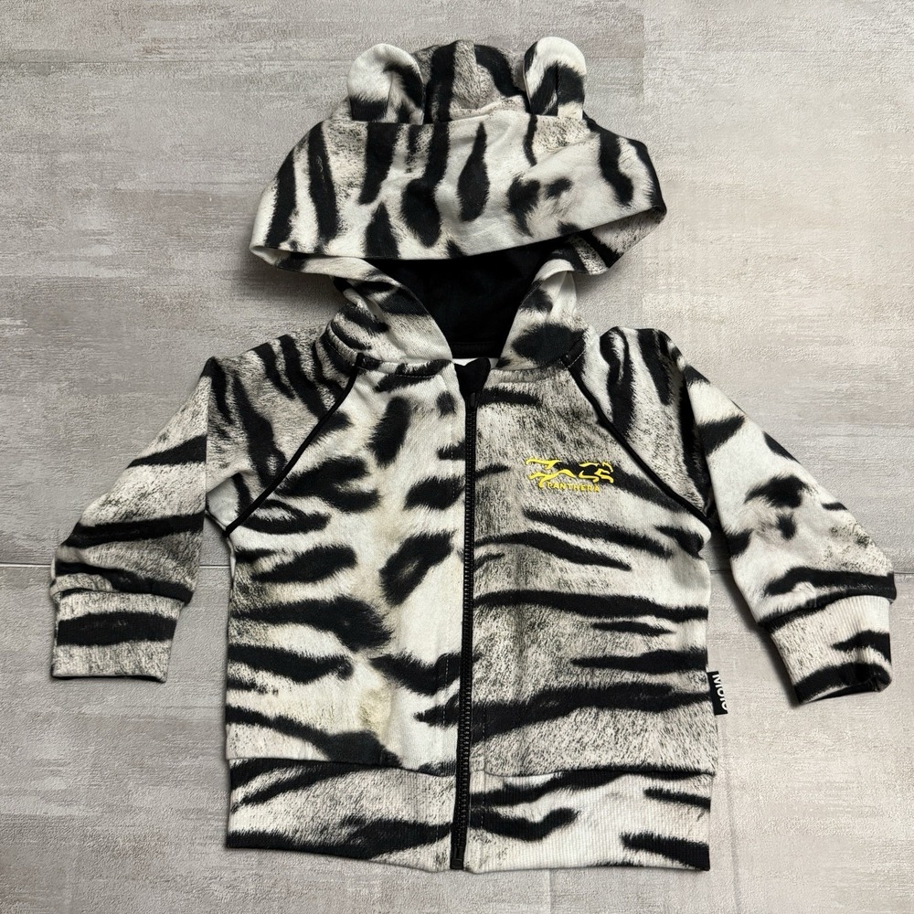 New‎ MOLO Dirki Hoodie - Tiger White Baby Size 3 months (62)